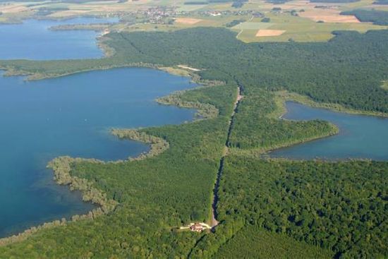 Les Trois Lacs vue du ciel